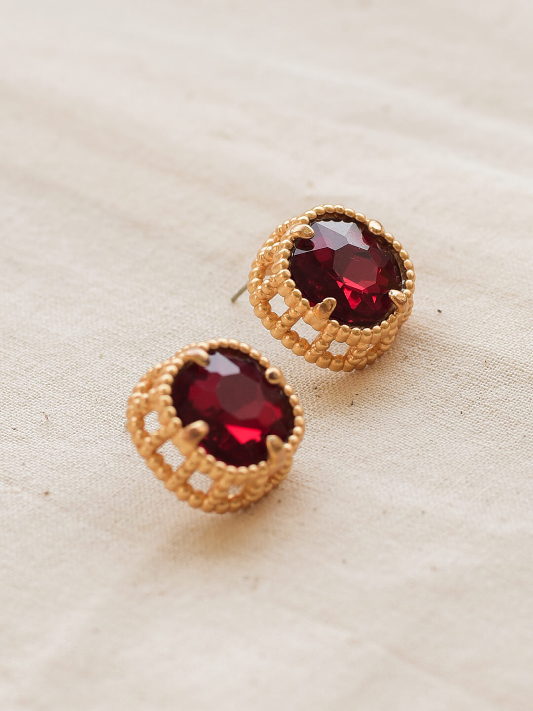 Macaron Red Earrings