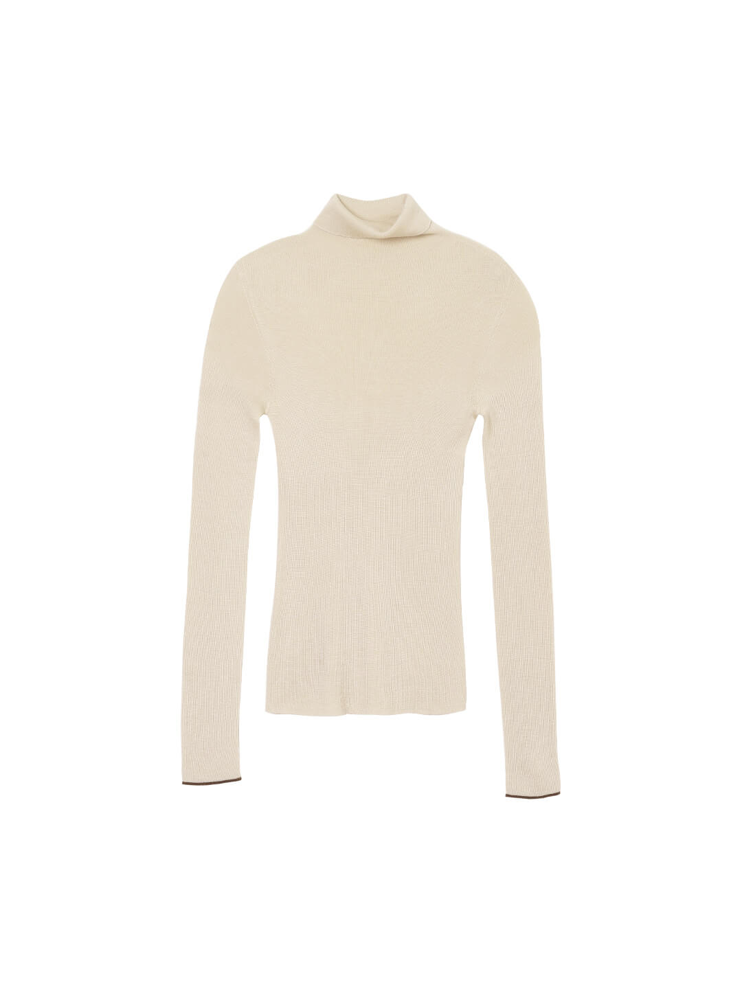 Amber Seam-Free White Turtleneck Knitted Top