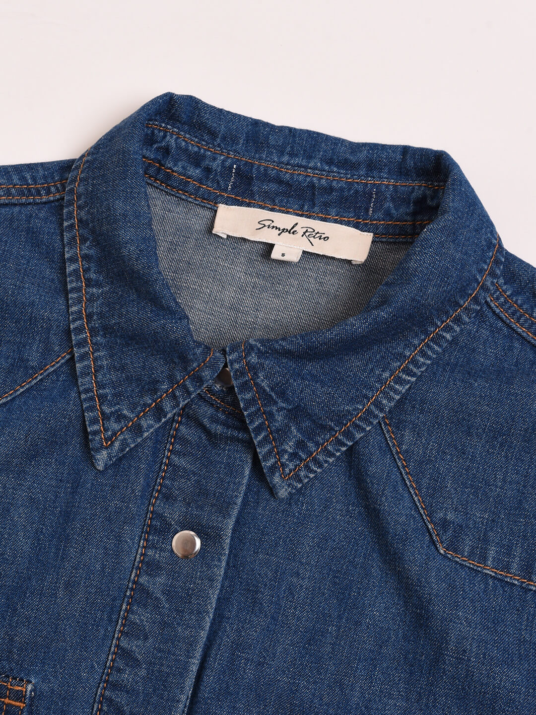 Layla Blue Denim Shirt/simpleretro