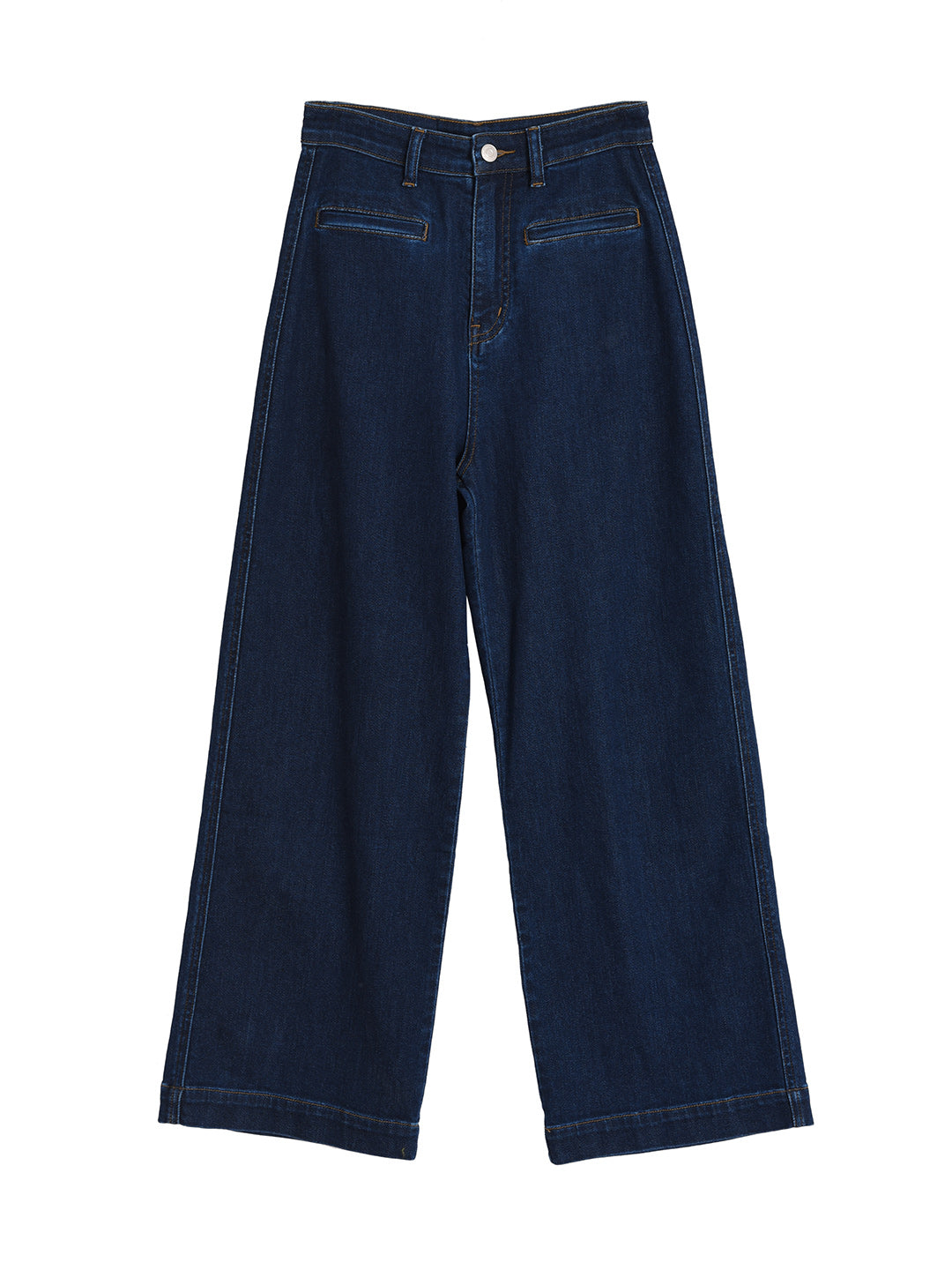 Aurora High-waisted Wide Leg Blue Jeans/Simple Retro/66044