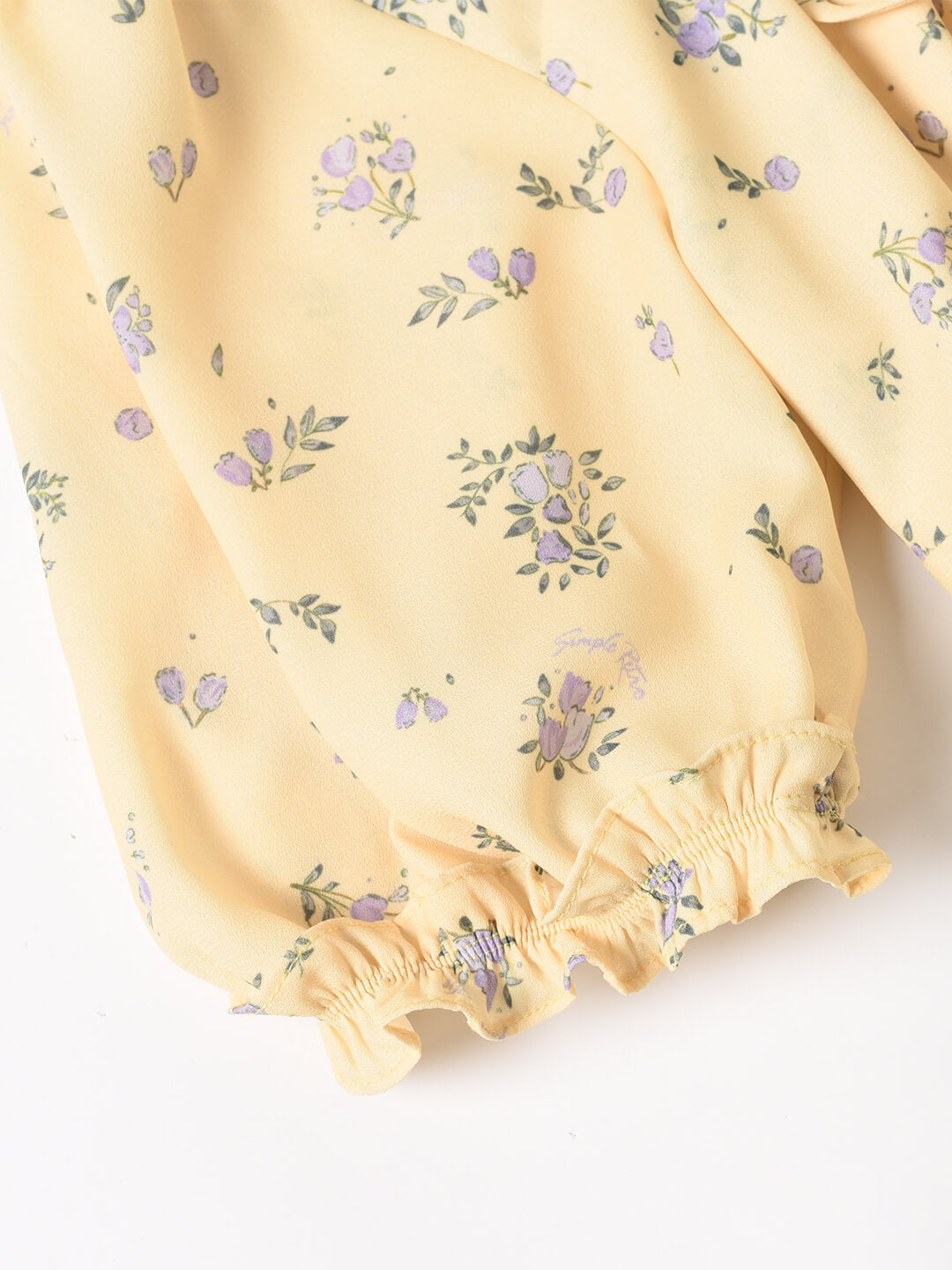 【Final Sale】Magnolia Printed Floral Yellow Midi Dress